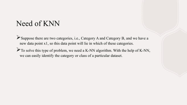 KNN Classificationwithexplanation and examples.pptx | Physics | Science