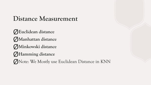 KNN Classificationwithexplanation and examples.pptx | Physics | Science
