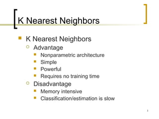 KNN&DECISION TREE in machine learning and pattern | PPT