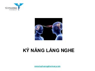 www.tuphuongpharmacy.com
KỸ NĂNG LẮNG NGHE
 