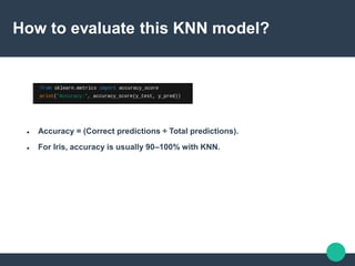 practical presentation on knn classification using python | PDF