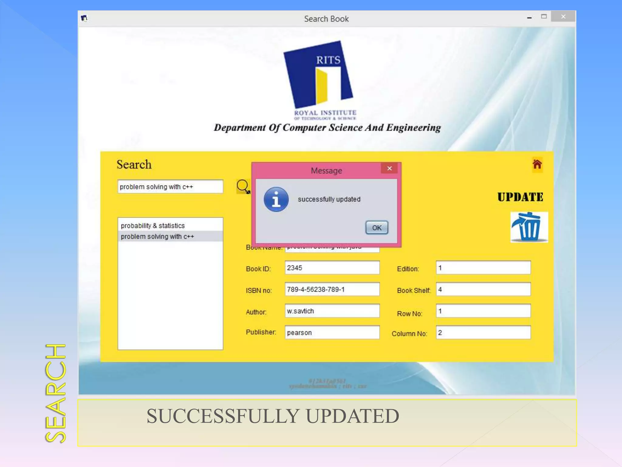 SUCCESSFULLY UPDATED