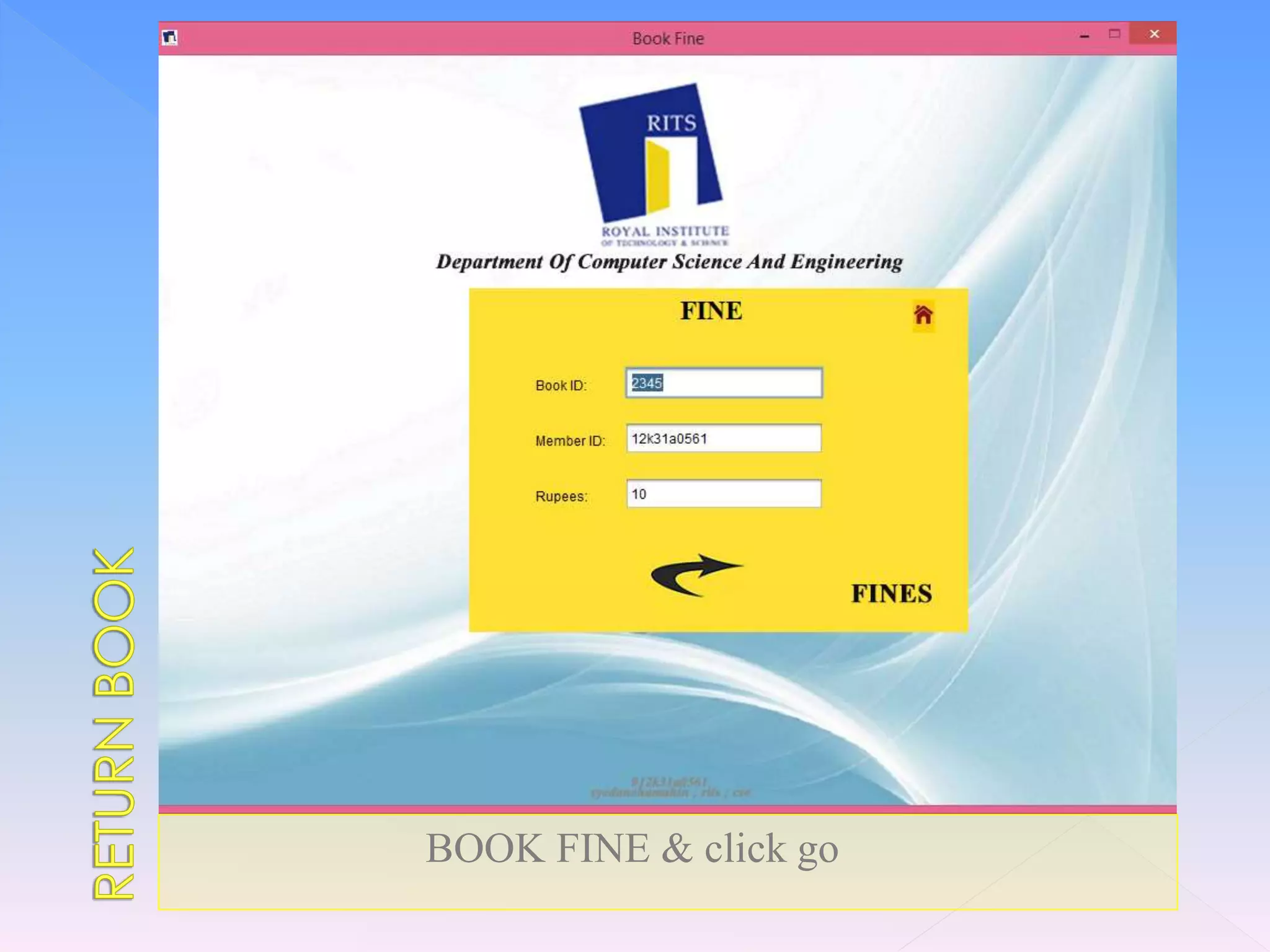 BOOK FINE & click go