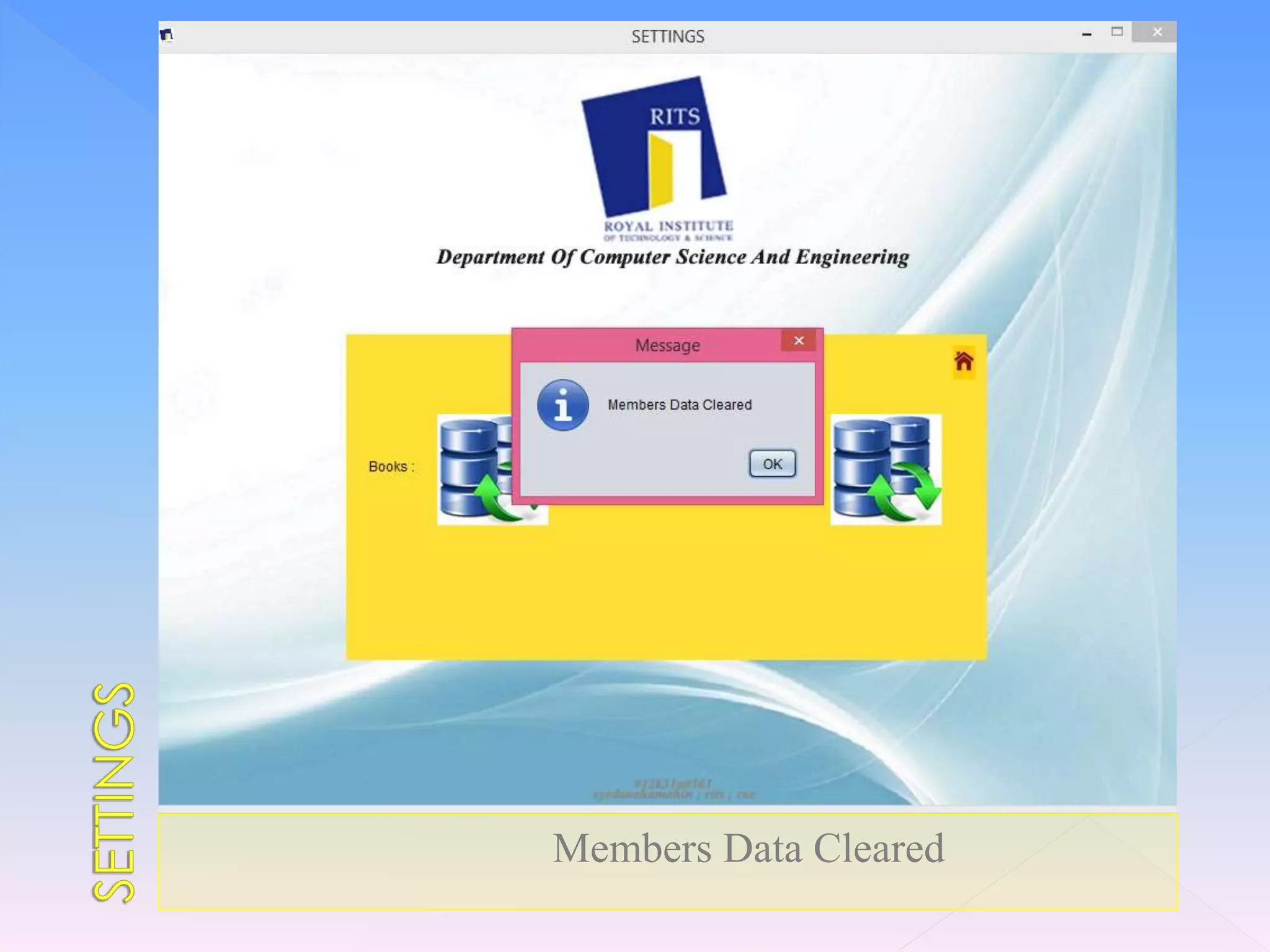 Members Data Cleared