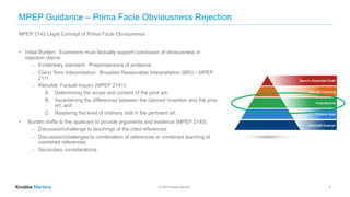 © 2020 Knobbe Martens
MPEP Guidance – Prima Facie Obviousness Rejection
MPEP 2142 Legal Concept of Prima Facie Obviousness...