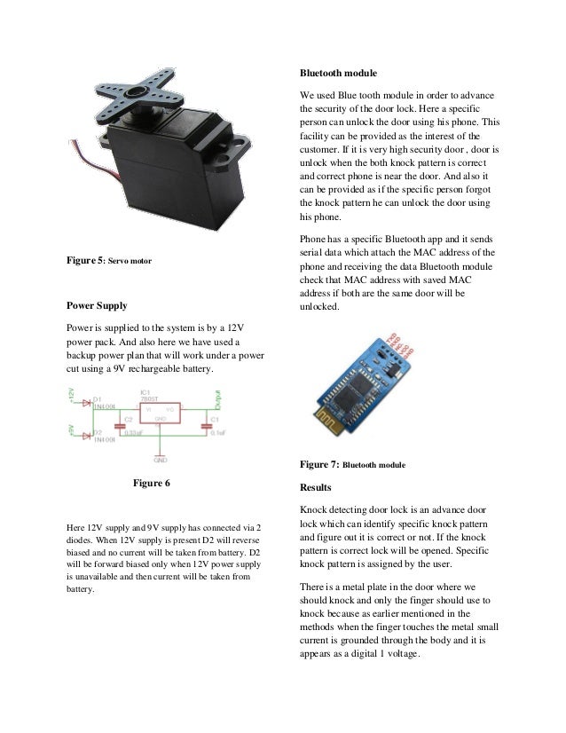 Knock Detecting Door Lock Research Paper