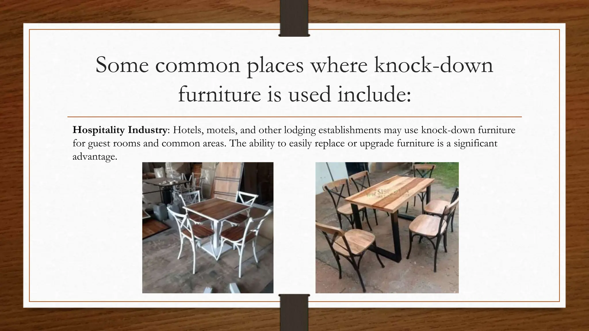 KNOCK DOWN FURNITURE for Interior Design | PPTX