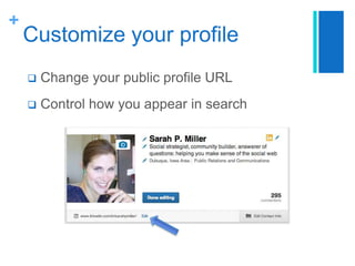 +

Customize your profile


Change your public profile URL



Control how you appear in search

 
