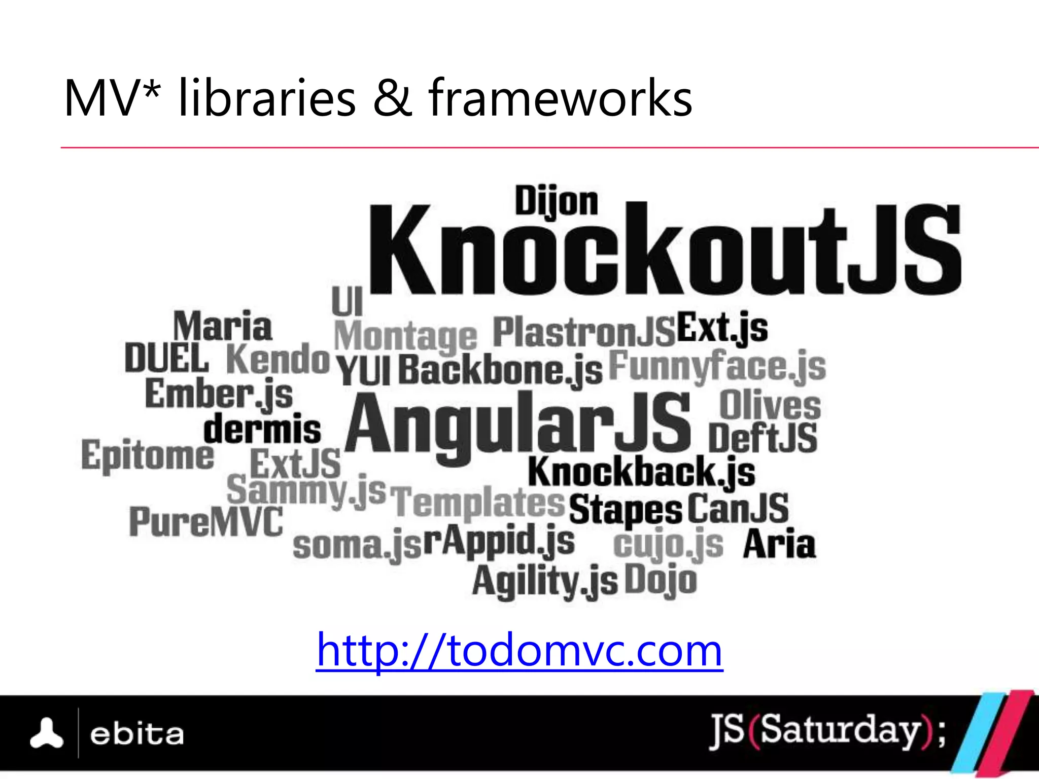 MV* libraries & frameworks




          http://todomvc.com
 