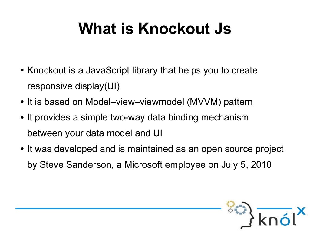 Introduction to Knockout Js