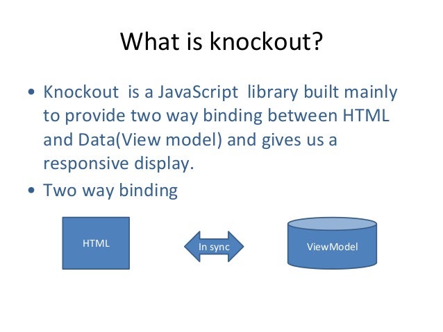 Knockout js session
