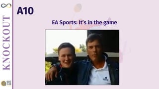 A10
EA Sports: It’s in the game
 