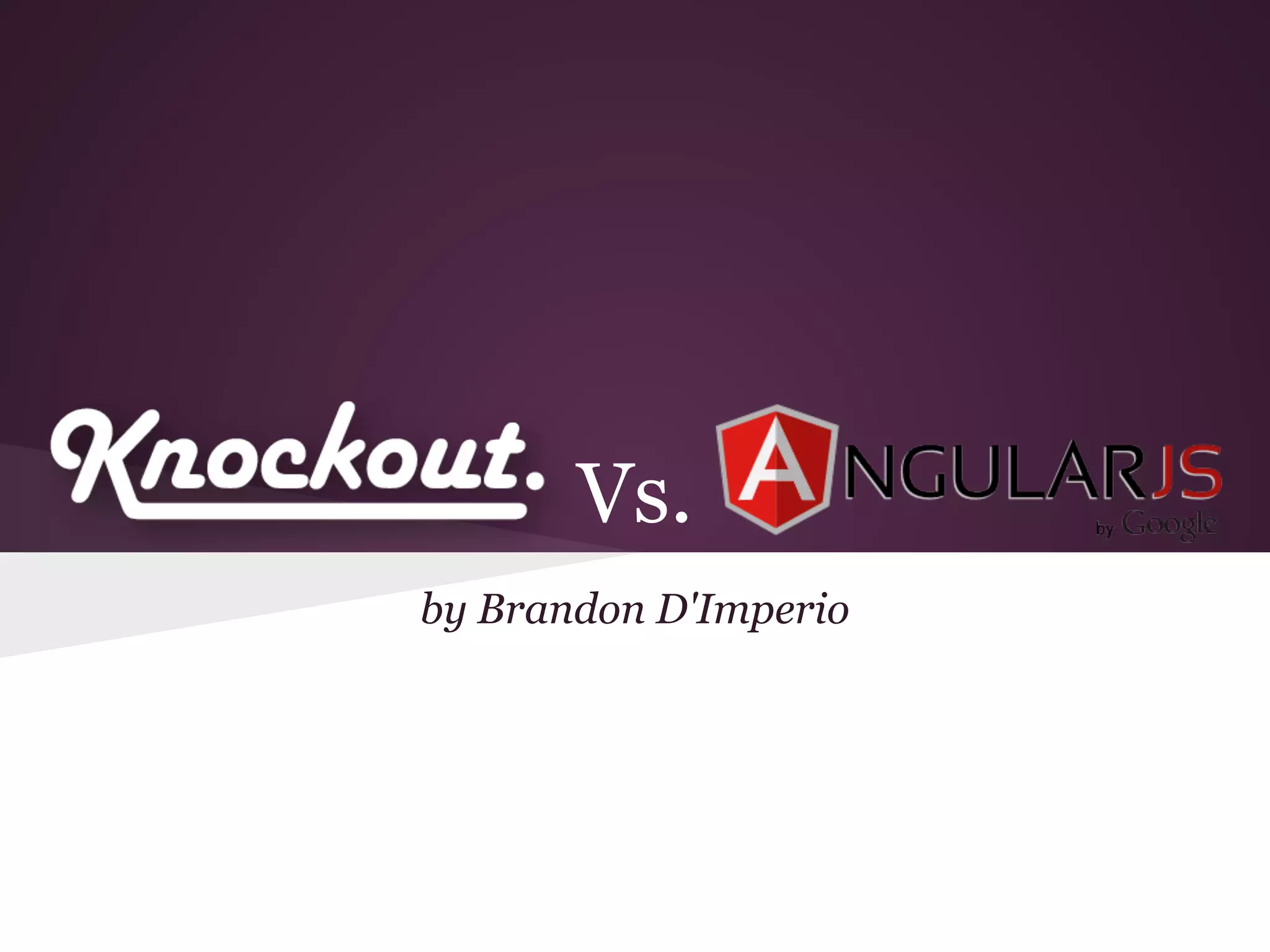 Vs. by Brandon D'Imperio 