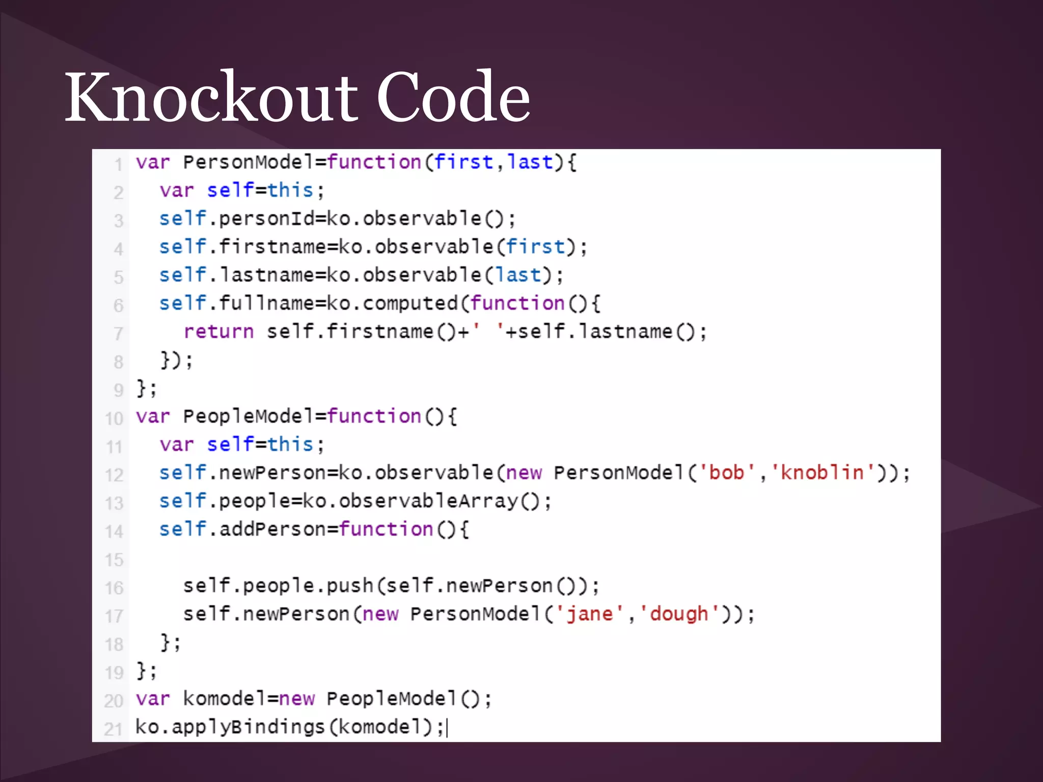Knockout Code 