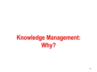 37
Knowledge Management:
Why?
 