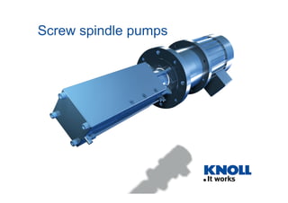 Screw spindle pumps
 