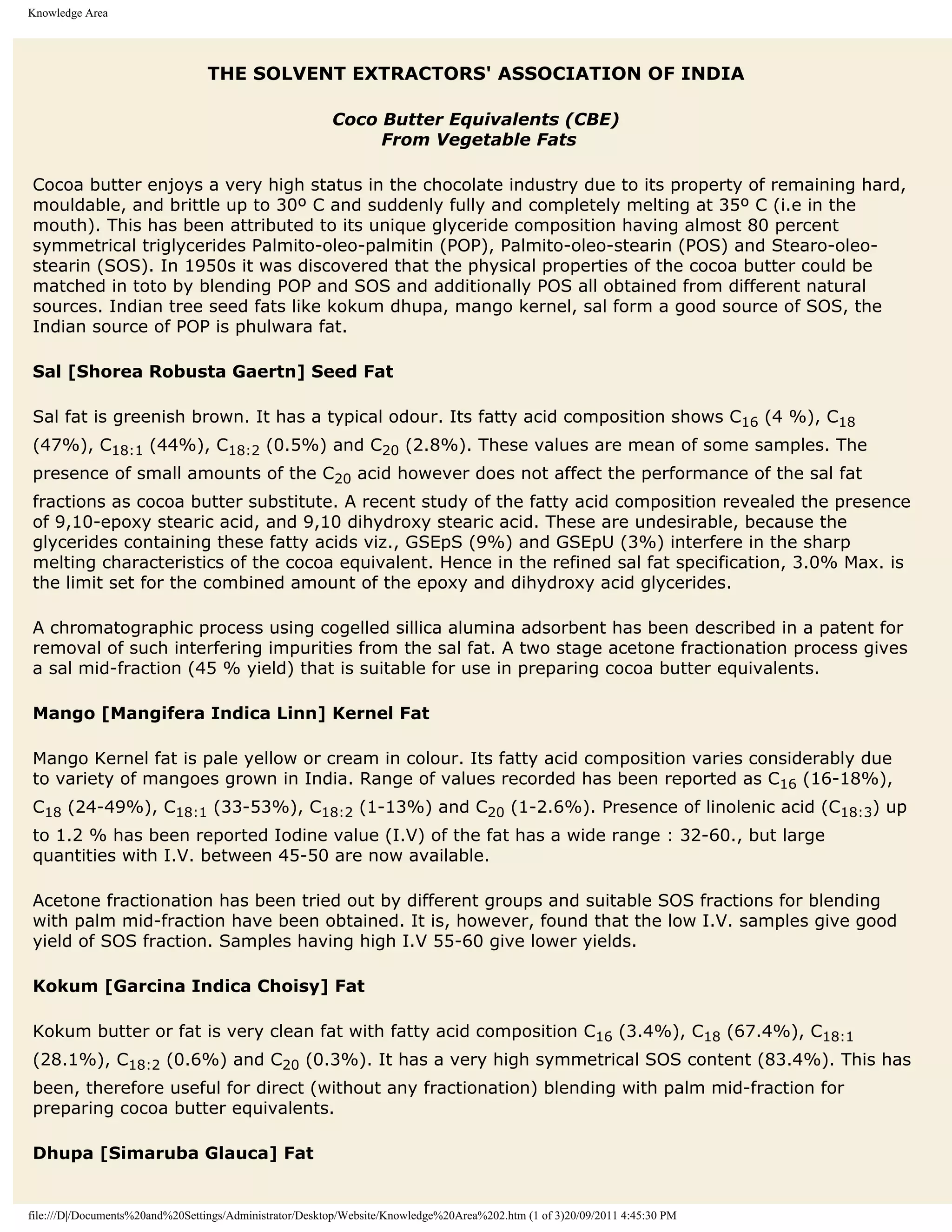645 Coco Butter equivalents from Vegetable Fats PDF