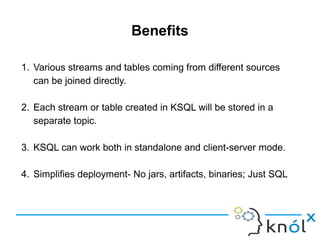 Ksql Examples KSQL- Streaming Sql for Kafka | PPT