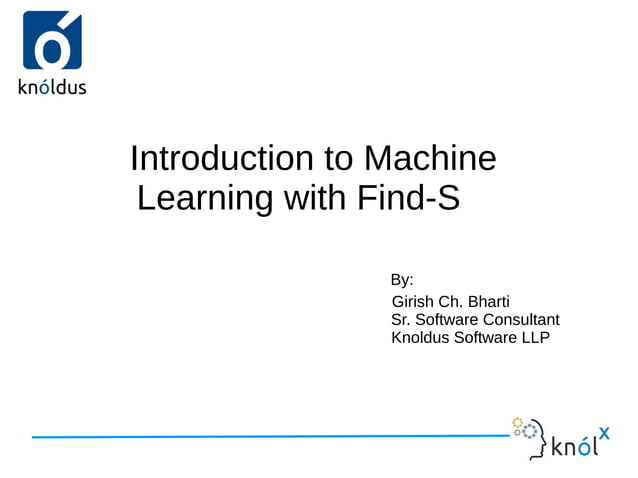 Introduction to Machine Learning with Find-S | ODP | Technology & Computing
