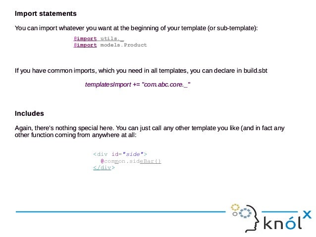 play template engine based on scala play template