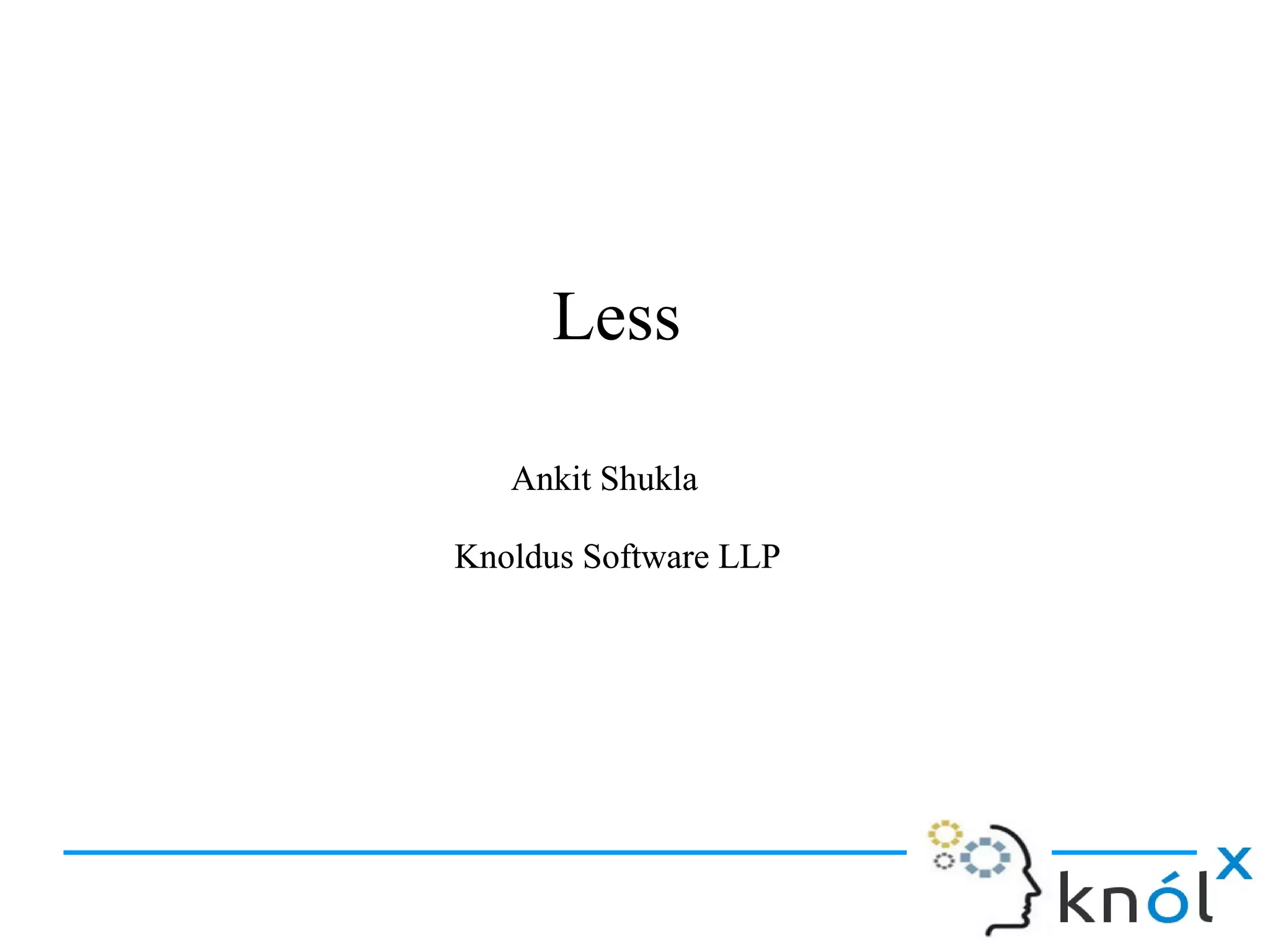 Introduction To Less | PPT