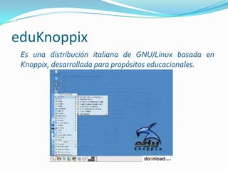 Knoppix STD (distribución de herramientas de seguridad)    Es una distribución basada Knoppix que se centra en las herramientas de seguridad informática.