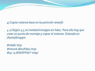 INSTALACIÓN  KNOPPIX 6.0EN DISCO DURO