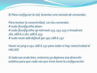 4.2) Una vez copiado, hay que indicar que se booteará desde la partición hda1. Por lo tanto hay que configurar los puntos de montaje editando el archivo fstab(estando en /home/informix#vi tmp/etc/fstaby añadir las siguientes lineas/dev/hda1    /    reiserfs    defaults    1    1/dev/hda2    swap    swap        defaults    0    0