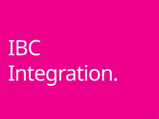 IBC
Integration.
 