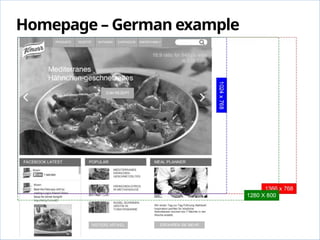 Homepage – German example
 