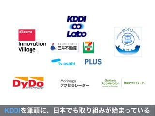 KDDIを筆頭に、日本でも取り組みが始まっている
 