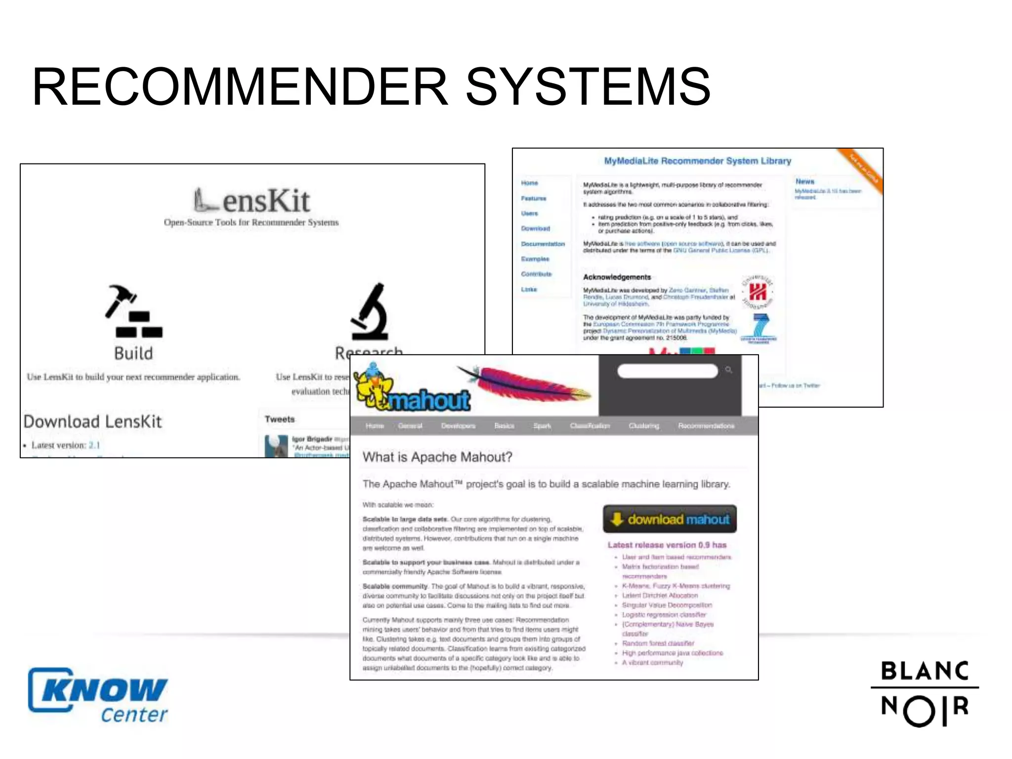 RECOMMENDER SYSTEMS 
 