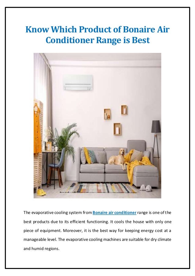 Know Which Product of Bonaire Air Conditioner Range is Best