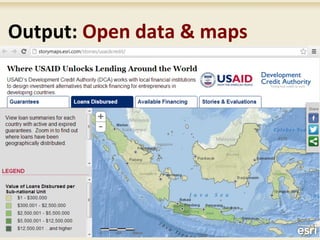  Output:	
  Open	
  data	
  &	
  maps	
  
 