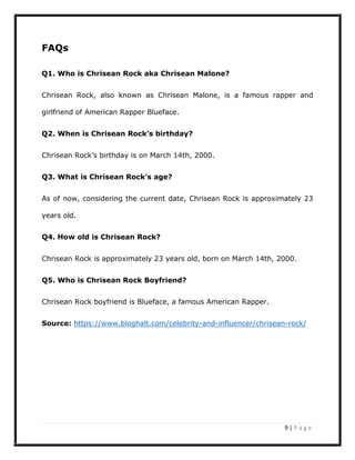 Know About Chrisean Malone - American Rapper Blueface Girlfriend.pdf