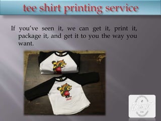 Know about t shirt contract printing