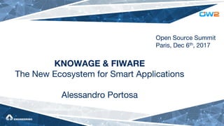 KNOWAGE & FIWARE
The New Ecosystem for Smart Applications
Alessandro Portosa
Open Source Summit
Paris, Dec 6th, 2017
 