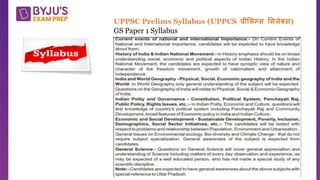 Q.
UPPSC Prelims Syllabus (UPPCS प्रीभलम्स भसलेबस)
GS Paper 1 Syllabus
 