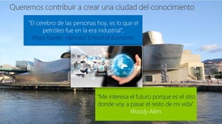 Moss Kanter, Harvard School of Economic
“Me interesa el futuro porque es el sitio
donde voy a pasar el resto de mi vida”.
Woody Allen.
 