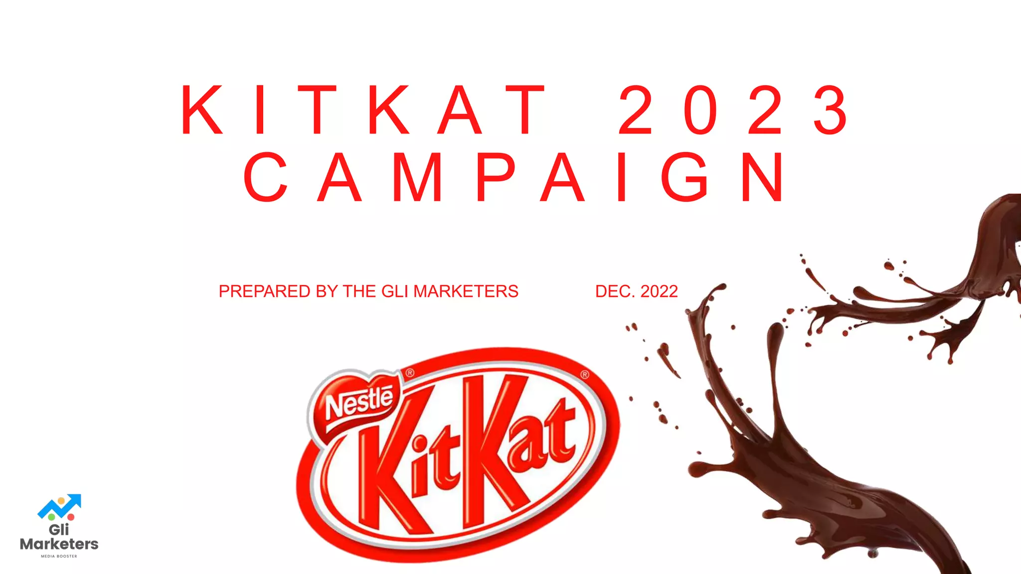 Digital Marketing Strategy presentation for the KitKat brand PPT