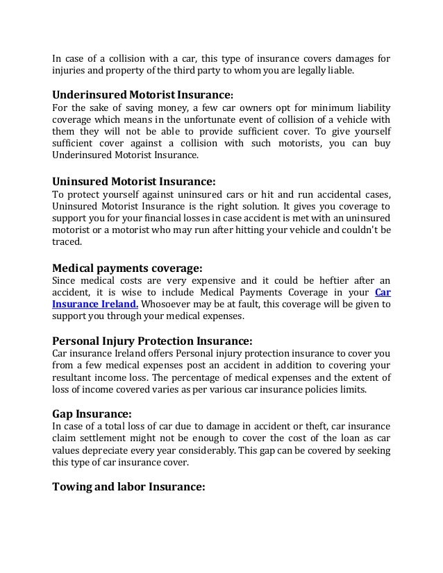 Know Different Types Of Car Insurance In Ireland Before Buying One Fo