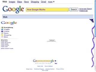 How Google Works
QuickTime™ and a
decompressor
are needed to see this picture.
 