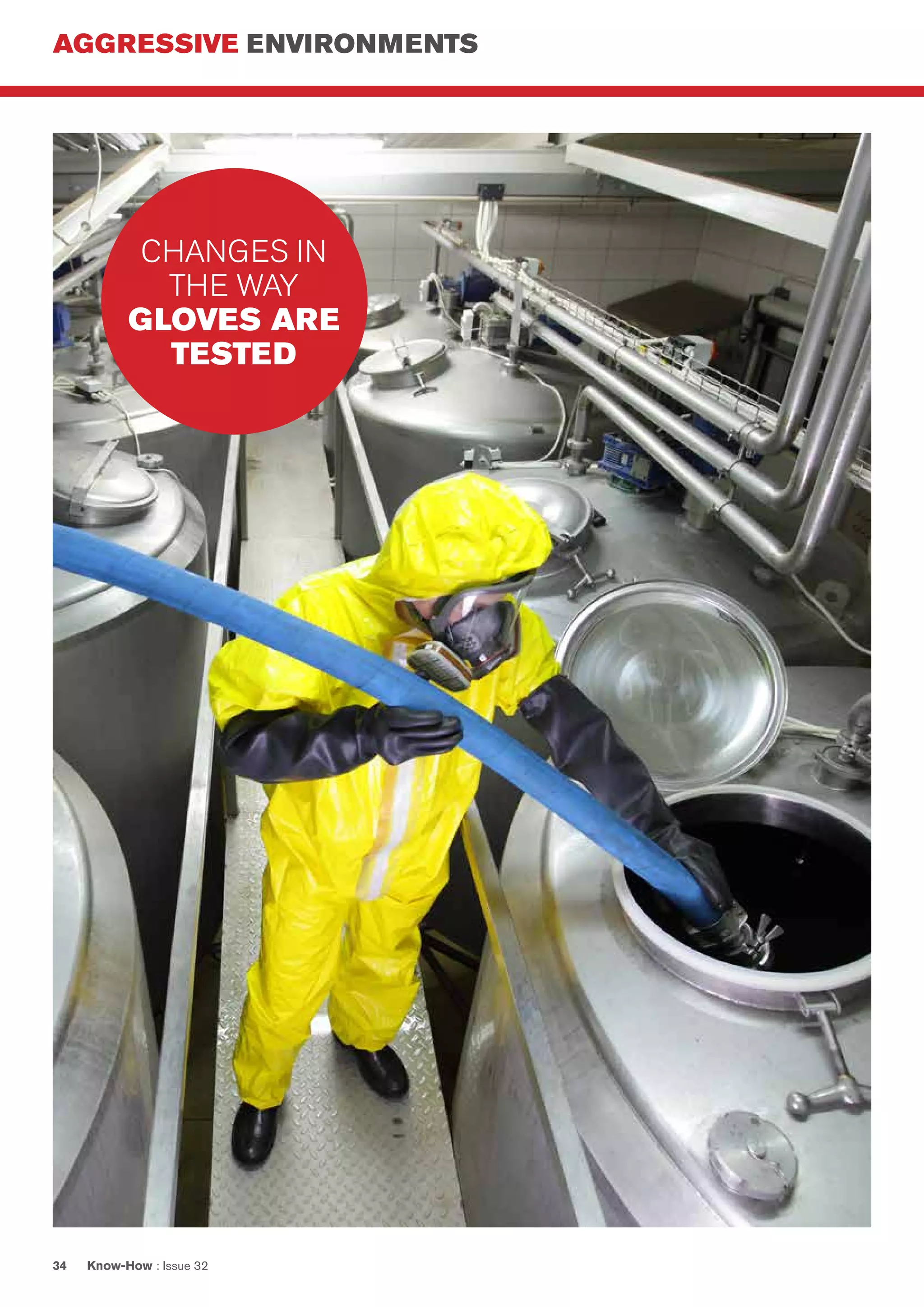 AGGRESSIVE ENVIRONMENTS
Know-How : Issue 3234
CHANGES IN
THE WAY
GLOVES ARE
TESTED
 