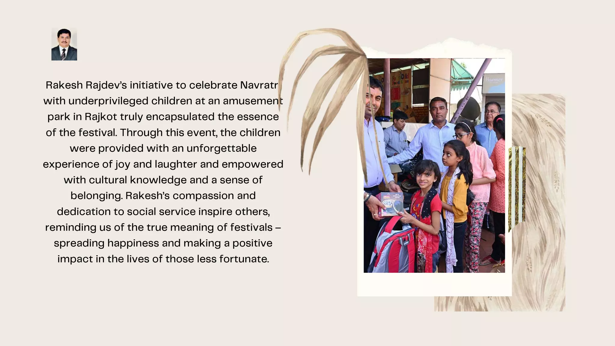 Pritesh Rajdev Rajkot Know How Rakesh Rajdev Celebrated Navratri With Underprivileged ...