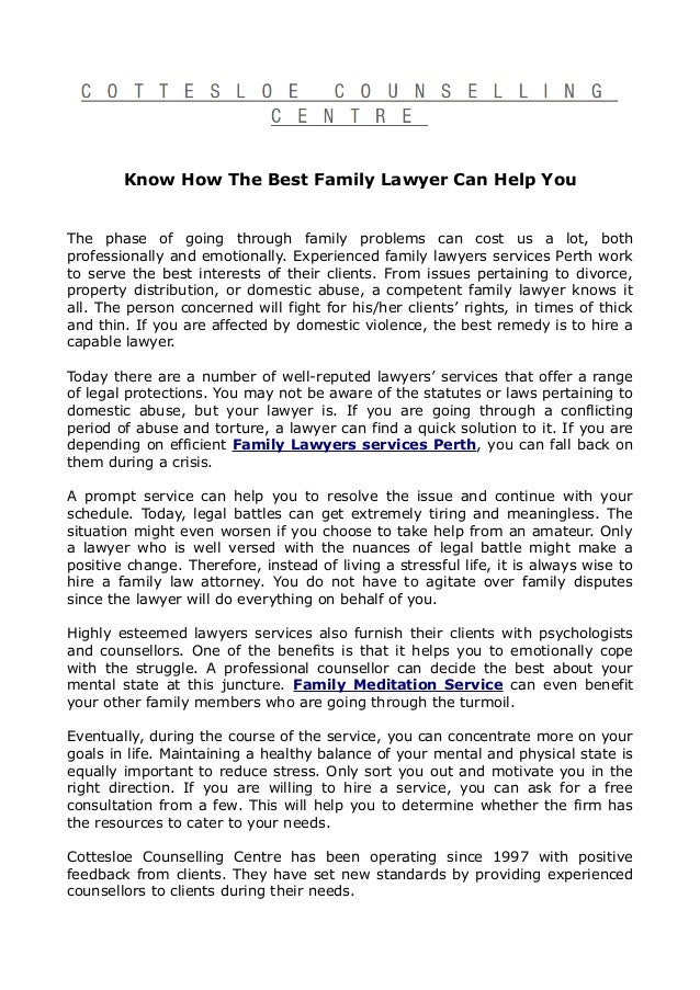 Know How The Best Family Lawyer Can Help You Know How The Best Family Lawyer Can Help You