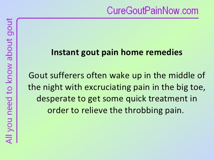 What are some gout cures?