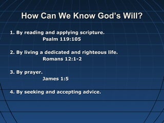 Knowing and Doing God's Will | PPT