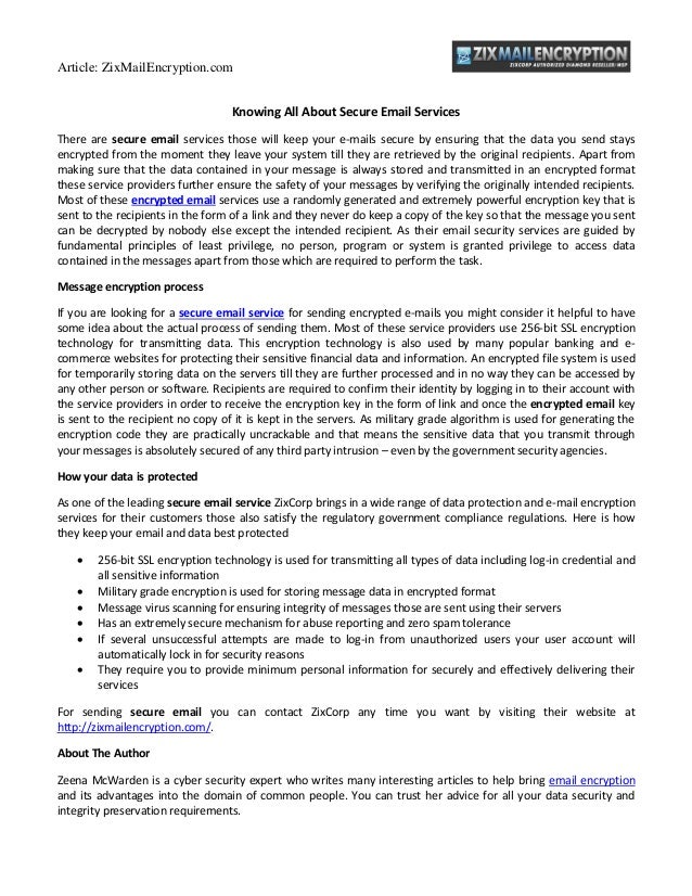 secure email service
