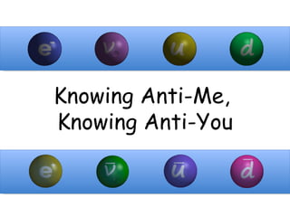 Knowing Anti-Me,
Knowing Anti-You
 
