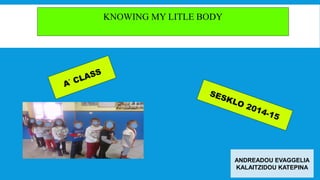 KNOWING MY LITLE BODY
Α΄ CLASS
SESKLO 2014-15
ANDREADOU EVAGGELIA
KALAITZIDOU ΚΑΤΕΡΙΝΑ
 